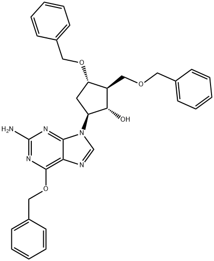 (1S,2S,3S,5S)-5-(2-amino-6-(bensüüloksü)-9H-puriin-9-üül)-3-(bensüüloksü)-2-(bensüüloksümetüül)tsüklopentanool