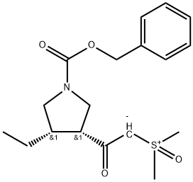 [2-[(3R,4S)-4-etüül-1-[(fenüülmetoksü)karbonüül]-3-pürrolidinüül]-2-oksoetüül]dimetüülsulfoksooniumi sisesool