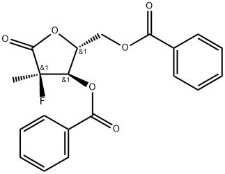 ((2R,3R,4R)-3-(bensoüüloksü)-4-fluoro-4-metüül-5-oksotetrahüdrofuraan-2-üül)metüülbensoaat
