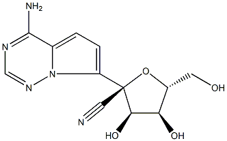 (2R,3R,4S,5R)-2-(4-aminopürrolo[2,1-f][1,2,4]triasiin-7-üül)-3,4-dihüdroksü-5-(hüdroksümetüül)tetrahüdrofuraan- 2-karbonitriil