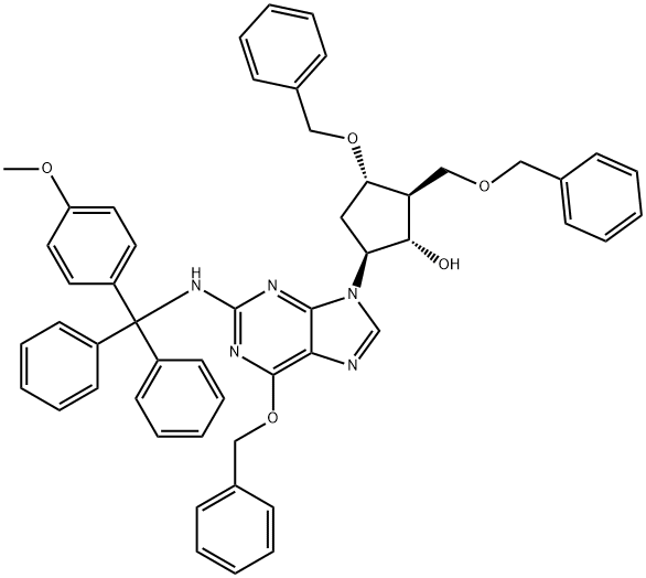 (2R,3S,5S)-3-(bensüüloksü)-5-[2-[[(4-metoksüfenüül)difenüülmetüül]amino]-6-(fenüülmetoksü)-9H-puriin-9-üül]-2-(bensüüloksümetüül) )tsüklopentanool