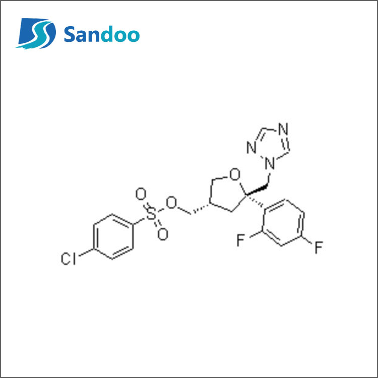 (3S-Cis)-4-klorobenseensulfoonhappe [5-(2,4-difluorofenüül)tetrahüdro-5-(1 H-1,2,4-triasool-1-üülmetüül)-3-furanüül]metüülester
