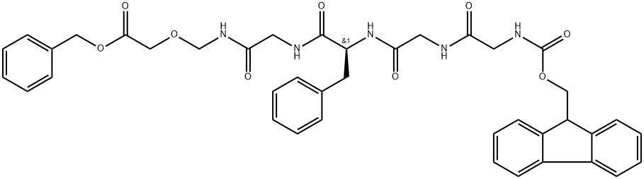 (S)-bensüül-11-bensüül-1-(9H-fluoreen-9-üül)-3,6,9,12,15-pentaokso-2,18-dioksa-4,7,10,13,16-pentaasikosaan -20-kaer