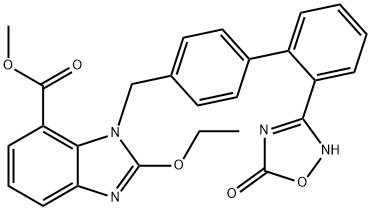 1 H-bensimidasool-7-karboksüülhape, 1-[[2'-(2,5-dihüdro-5-okso-1,2,4-oksadiasool-3-üül)[1,1'-bifenüül]-4- üül]metüül]-2-etoksü-, metüülester