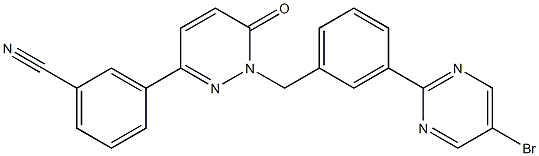 3-(1-(3-(5-bromopürimidiin-2-üül)bensüül)-6-okso-1,6-dihüdropüridasiin-3-üül)bensonitriil