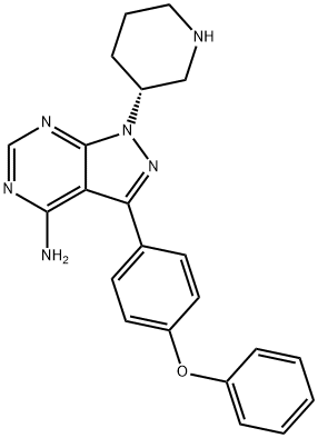3-(4-fenoksüfenüül)-1-piperidiin-3-üül-1 H-pürasolo[3,4-d]pürimidiin-4-üülamiin