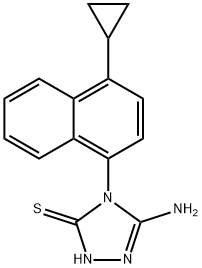 3H-1,2,4-triasool-3-tioon, 5-amino-4-(4-tsüklopropüül-1-naftalenüül)-2,4-dihüdro