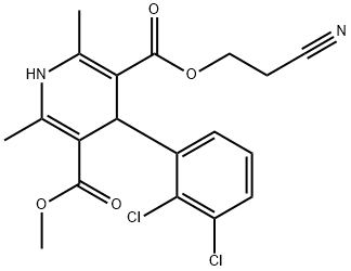 4-(2,3-dikloro-fenüül)-2,6-dimetüül-1,4-dihüdro-püridiin-3,5-dikarboksüülhappe 3-(2-tsüano-etüül)ester 5-metüülester