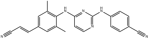 4-[[4-[[4-[(E)-2-tsüanoetenüül]-2,6-dimetüül-fenüül]amino]pürimidiin-2-üül]amino]bensonitriil