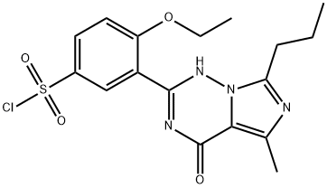 4-etoksü-3-(5-metüül-4-okso-7-propüül-3,4-dihüdroimidaso[5,1-f][1,2,4]triasiin-2-üül)benseensulfonüül kloriid