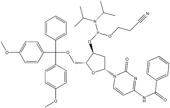 5'-O-DMT-N4-bensoüül-2'-desoksütsütidiin-3'-CE-fosforamidiit