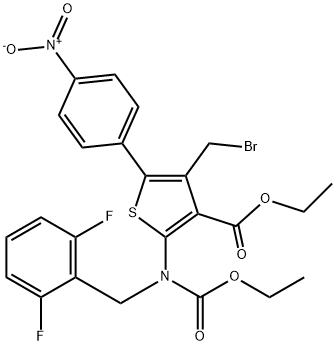 etüül-4-(bromometüül)-2-((2,6-difluorobensüül)(etoksükarbonüül)amino)-5-(4-nitrofenüül)tiofeen-3-karboksülaat