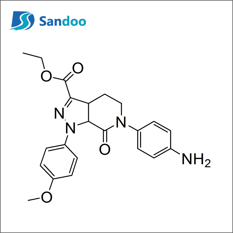 Eatüül-6-(4-aminofenüül)-1-(4-metoksüfenüül)-7-okso-4,5,6,7-tetrahüdro-1 H-pürasolo[3,4-c]püridiin-3-karboksülaat