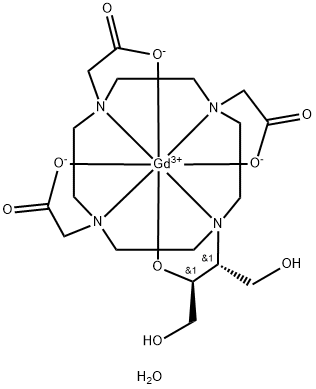 Gadoliinium, [10-[2-(hüdroksü-kO)-3-hüdroksü-1-(hüdroksümetüül)propüül]-1,4,7,10-tetraasatsüklododekaan-1,4,7-triatsetato(3-)-kN1, kN4,kN7,kN10,kO1,kO4,kO7]-,monohüdraat,[SA-8-1425362'5'-(R*,S*)]- (9CI)