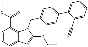 Metüül-1-[(2'-tsüanobifenüül-4-üül)metüül]-2-etoksü-1 H-bensimidasool-7-karboksülaat
