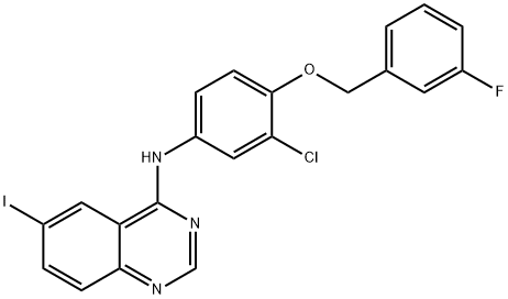 N-[3-kloro-4-(3-fluorobensüüloksü)fenüül]-6-jodokinasoliin-4-amiin