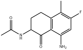 N-(8-amino-6-fluoro-5-metüül-1-okso-1,2,3,4-tetrahüdronaftaleen-2-üül)atseetamiid